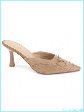 Kitten Heel Backless Pointed Toe Mules Slip On Pumps Wedding Party Shoes